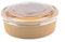 150 Stück Kraft Salatschalen mit Deckel, rund, 500 ml Salatbox Paper Bowl Salat to go Schale Salat-Bowl Hartpapier Salad Cups Salatbecher Kartonschale, Braun