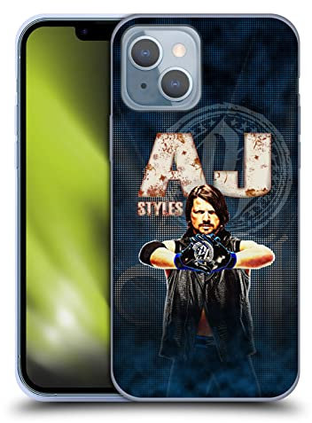 Head Case Designs Offizielle WWE AJ Styles Superstars Soft Gel Handyhülle Hülle kompatibel mit Apple iPhone 14