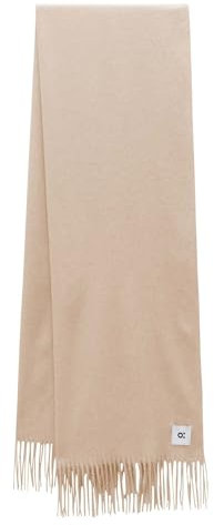 OPUS Damen Schal | Kuscheliges Dreieckstuch AWARO mit Fransen macadamia, 0