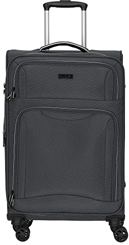 D&N Travel Line 9204-4-Rollen-Trolley M 66 cm erw. grau