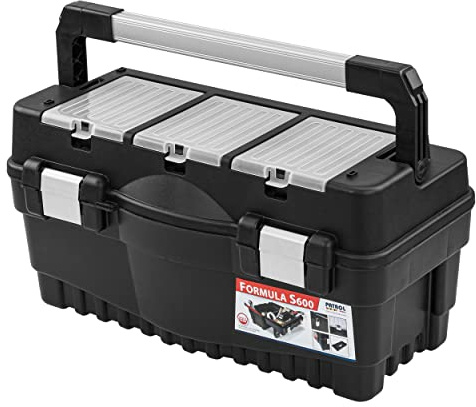 Werkzeugkoffer L Organizer Angelkiste leer Angelzubehör Kleinteile Kunststoff Transportbox Metallverschlüssen tragbarer Fischerei Tackle Beutel Zubehör Speicher Angelhaken Angelrute Angelleine