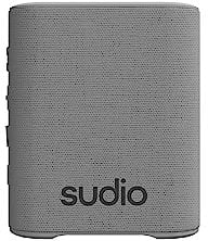 Sudio S2 Grey, Bluetooth Speaker with Loud Sound and Deep Bass, Long Playtime, IPx5 Waterproof, Bluetooth 5.3 TWS Pairing, Portable Wireless Compact Speaker for Home, Outdoor