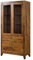 MASSIVMOEBEL24.DE | Ancona Vitrine aus Massivholz #135 | aus Sheeshamholz - braun, lackiert | 10 Fächer | 100 x 45 x 200 cm | Glasvitrine Hochschrank
