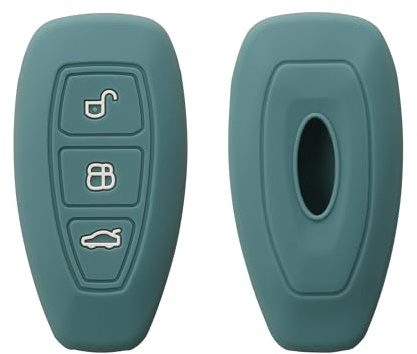 kwmobile Schlüsselhülle für Ford 3-Tasten Autoschlüssel Keyless Go Hülle - Autoschlüssel Schlüssel Hülle aus Silikon - Schlüsselschutz Gehäuse in Arctic Night
