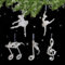 STKMELON Hängende Weihnachtsschmuck Ballerina Hängende Dekoration Weihnachten Ballett Mädchen Hängende Ornamente Sets von 5 für Weihnachtsbaum Dekor