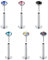AVYRING 20G Flacher Lippenring Gewindeloses Einstecken von Ohrringen für Knorpel Helix Tragus Lip Medusa Piercing Schmuck, 6 Stück