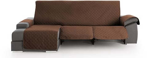 Milica Gepolsterte Husse für Relax-Chaiselongue-Sofa | Geeignet für rechte oder Linke Armlehne | Perfekte Passform für Relaxsitze | Für Haustiere und Kinder geeignet | Größe 220 cm | Farbe Braun