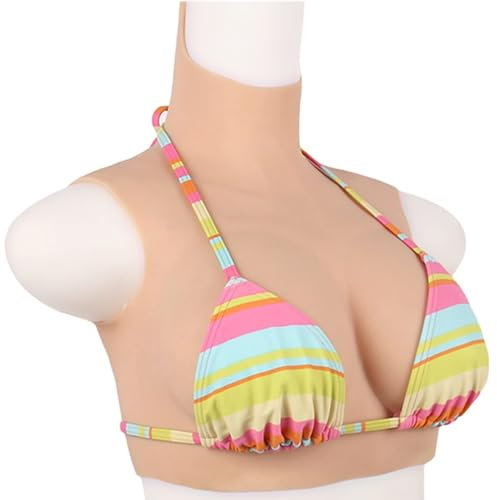 HUANQIN Brustprothese künstliche brüste Brustformen Silicone Filled Silikon Gefüllt I Cup, Silikon Brüste Brustprothese Künstliche Brüste, Silikon Brustformen Lebensechte Falsche Brüste, Bräunen