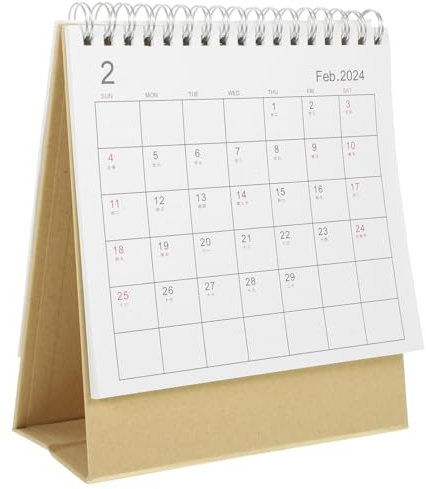 EXCEART 3 Stück 2023 Kalender im Muyin-Stil Tischkalender Taschenkalender Kalenderverzierung Hacks Wohnkultur Ornament Standkalender Bürozubehör Haupt schmücken Bank Dekorationen Papier