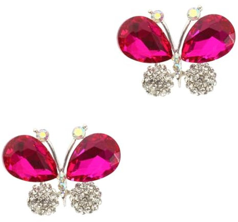 STOBOK 2St schmuck dekoration clip Schmetterlingsflecken Schuhe gardinen deko vorhang deko Brautoutfits Brautkleidung Kleidungsstück Dekore Kleidungsflicken Fallbohrer Abzeichen