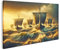 islandburner Bild auf Leinwand Nordsee-Sturm Nahaufnahme Wikinger-Schiffe Bilder Wandbilder Poster