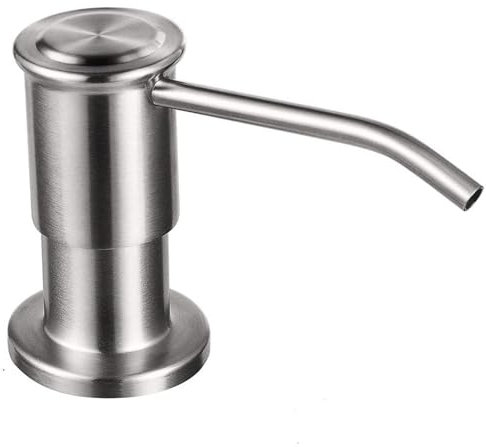 Maizoon Built-in Soap Dispenser for Kitchen 304 Stainless Steel Pump Head with 500ML/17OZ Bottle and 100CM/39Inches Extension Tube Dish Soap Hand Lotion Dispenser Brushed Silver