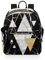 TropicalLife Triangel-Kunst-Marmor-Rucksack für Damen, Kinder, Mädchen, niedlicher kleiner Rucksack, lässige Schultertasche, Tagesrucksack für Schule, Reisen, farbig