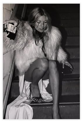 hfsjser Kate Moos-Druck, schwarz-weiß, Kate Moss Poster, Leinwand, Poster, Schlafzimmer, Dekoration, Landschaft, Büro, Raumdekoration, Geschenk, 30 x 45 cm
