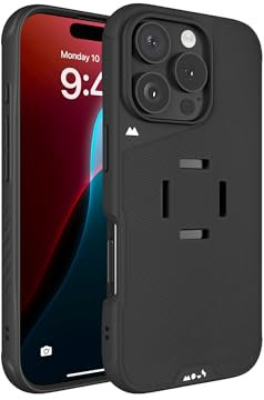 Mous IntraLock Phone Case for iPhone 16 Pro - MagSafe Compatible with IntraLock Technology for Mechanical Mounting - Black