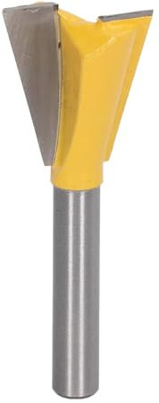 Fraise queue d'arronde Carbure, Fraise Defonceuse à Queue D'aronde, Fraise a Surfacer en Carbure de Tungstène 6mm, Outil de fraisage à bois pour la fabrication de boîtes, de tiroirs, de coffres (6*1)