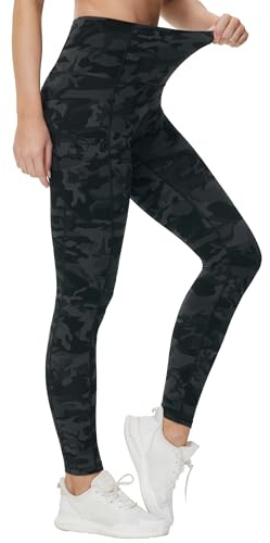 THE GYM PEOPLE Damen High Waist Sport Leggings Yoga Pants mit Taschen | Bauchkontrolle, Figurformend, Anschmiegsam, Feuchtigkeitsableitend, 4-Wege-Stretch, Weich, Yogahose für Laufen Gym Pilates