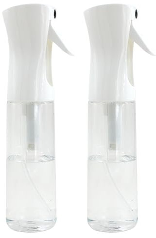 TOOPONE 2 Pack 300ml Continuous Spray Bottles,BeautifyBeauties Spray Bottle For Hair – Continuous Mister Spray Bottle for Hairstyling, Cleaning, Plants, Pets, Barbers, Salons