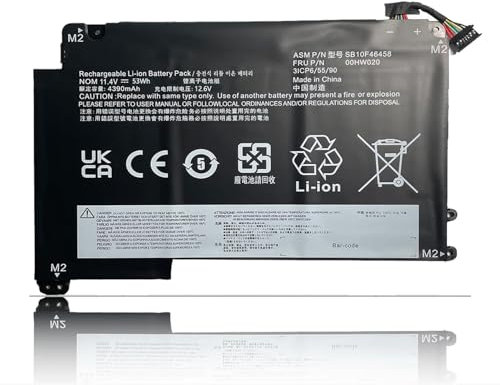 FlyZythrol 00HW020 laptop battery Compatible With Lenovo ThinkPad Yoga 460 20EL 20EM P40 Yoga 20GQ 20GR Yoga 14 20FY 20DM000VUS 20FY0002US series 00HW021 SB10F46459 SB10F46458 11.4V