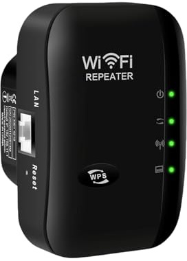 2026 Newest wifi extender booster, wifi booster, wifi repeater with Ethernet Port, Covers up to 3600 Sq.Ft and 45 Devices, Quick Setup, UK plug (Black)