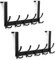 Optish Türhaken zum Einhängen mit 15 Haken, Türgarderobe zum Einhängen für Badezimmer, flexible Kleiderhaken Tür, Türhaken Innenseite Handtüchern und Hüten(2 Pack, Schwarz)
