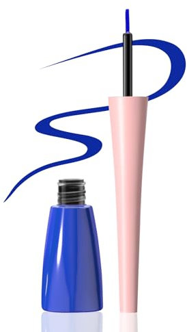 Boobeen Flüssiger Eyeliner-Stift, farbiger Eyeliner wasserfest und wischfest, Eyeliner-Tintenstift mit Präzisionsspitze für kühne Augen-Looks (Dunkelblau, 1pc)