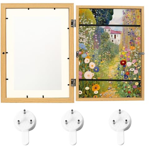 JHFRESTHART 1 StückBilderrahmen Kinderzeichnungen A4, Bilderrahmen für Kinderzeichnungen, Bilderrahmen Aufklappbar, Wechselrahmen Kinderbilder A4 Frontöffnung Kunstfotorahmen mit ca. 50-150 Bildern