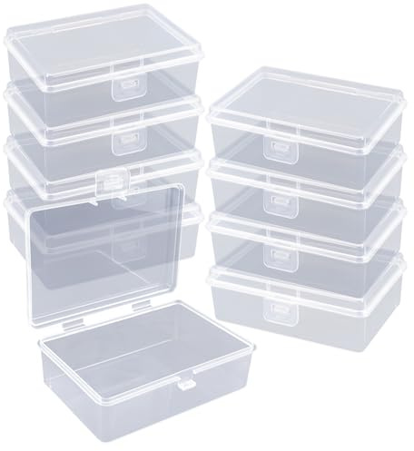 9 Piezas 9,8 × 6,8 × 3,4cm Caja de Almacenamiento de Plástico Pequeña