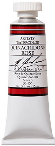 M. Graham 1/2-Ounce Tube Watercolor Paint, Quinacridone Rose by M. Graham & Co.