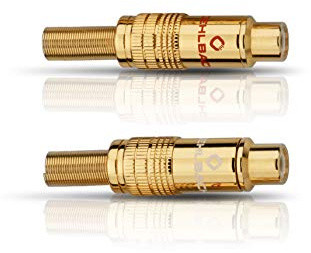 Oehlbach CJK 51 CC Cinch-Kupplung für Kabelquerschnitt bis 5,5mm gold, 4 Stück