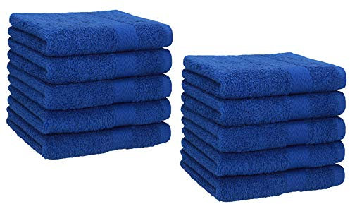 Betz 10 Stück Seiftücher Premium 100% Baumwolle Seiflappen-Set 30x30 cm Farbe Royalblau