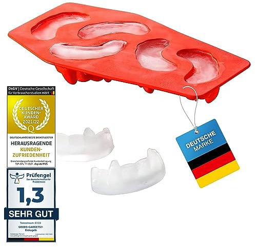 Eiswürfelform Silikon Ice Cube Tray; Eiswürfelschale Eis-Würfel-Maker; Eiskalte Getränke mit Eye-Catcher Eiswürfel für Whisky, Cocktails, Saft uvm. (Vampir)