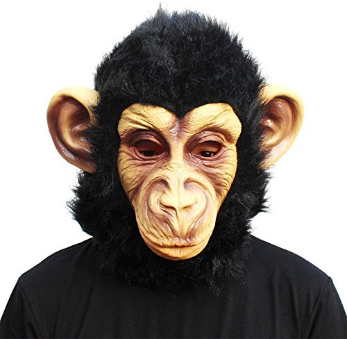 CreepyParty Halloween Kostüm Party Tierkopf Latex Maske Affe Gorilla