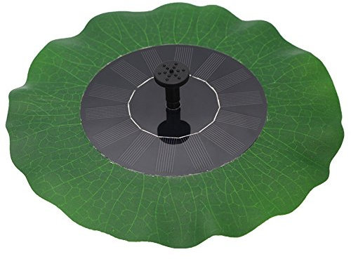 egomall Pompe à Eau Fontaine Feuille Solaire Flottante Lotus étang de Jardin Décoration