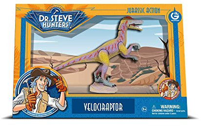 Geoworld 625314 - Dr. Steve Hunters: Jurassic Action Velociraptor, Alter: 5+, Modellgröߟe: 24 cm