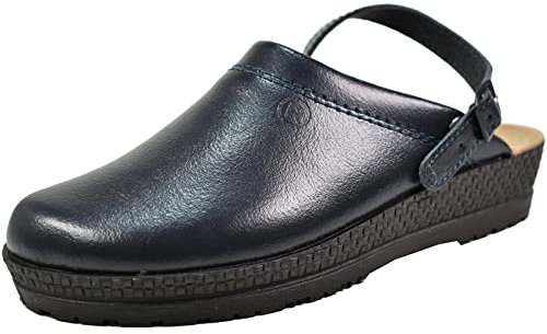 Rohde Neustadt d Clogs Damen Hausschuhe Schuhe 1440 blau, Schuhgröße:36 EU