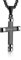 HZMAN Philippians 4:13 Cross Necklace Pendant Strength Bible Verse Stainless Steel Cross Pendant Jewelry Gift (Black)