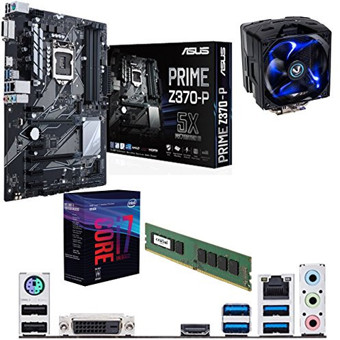 Components4All Intel Coffee Lake Core i7 8700K 4.8GHz Overclocked CPU, ASUS Prime Z370-P Motherboard, 4GB 2400MHz Crucial DDR4 RAM & Sapphire Vapor-X Cooler Pre-Built Bundle