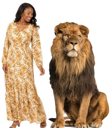 Star Cutouts SC1438 Adult Male Lion Cardboard Cutout – 155cm King of the Jungle Display | Ideal for Animal Fans, Parties & Safari Events