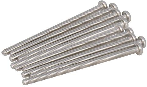 MroMax M4 x 75 mm Maschinenschrauben Edelstahl Traversenkopfschrauben mit Kreuzschlitz Kreuzschlitz Antrieb für Schrank Schublade Knauf Ziehgriff 10 Stück