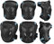 FakeFace Damen Herren Protektoren Set Schützer Set 6pcs Knieschoner Ellenbogenschützer Handgelenkschoner für Kinder und Jugendliche 5-15 Jahre Schwarz (Black) / Blau (Blue)