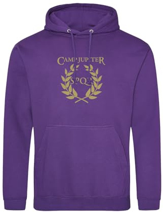 Camp Jupiter Hoodie – Greek Gods Percy Jackson Film Book Regali Compleanno Twin Needle Stitch Dettagli 80% cotone filato ringspun 20% poliestere canguro Pouch Pocket