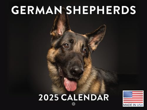 Wandkalender 2021, Motiv: Deutscher Schäferhund, 12 Monate, monatlich, vollfarbig, dickes Papier, gefaltet, fertig zum Aufhängen, 45,7 x 30,5 cm