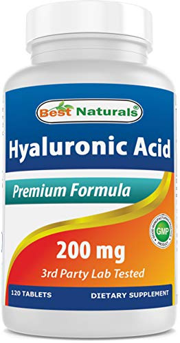 Best Naturals Hyaluronic Acid 200 mg 120 Tablets (Non-GMO, Gluten Free) - Promotes Youthful Healthy Skin & Healthy Joint Function (120 Count (Pack of 1))