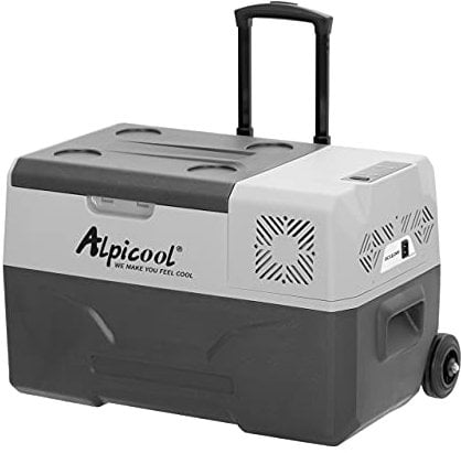 Alpicool CX30 30L Compressor Car Refrigerator, Portable Camping Fridge DC 12v Freezer for Truck, Campervan, RV, Boat, -20℃ to 20℃, with Telescopic Handle, USB Socket