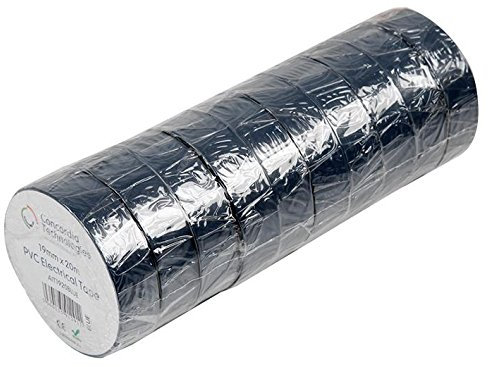 Isolierband, schwarz, 19 mm x 33 m, 10 Stück | Elektro-Isolierband, 10 Stück – AIT1933BLK