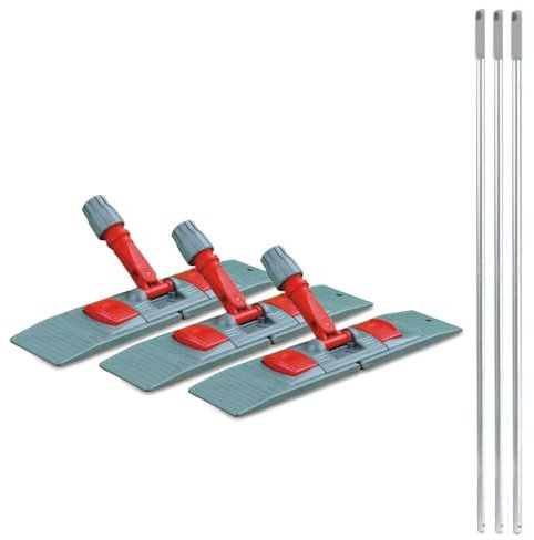 maxxi4you 3 x Klapphalter mit Stiel für Wischmopp 60 cm