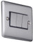 Caradok 3 gang 2 way plate switch Brushed Chrome, Metal Switch, Grey Insert