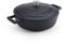 MasterClass Casserole Dish with Lid 2.5L/24 cm, Lightweight Cast Aluminium, Induction Hob and Oven Safe, Black
