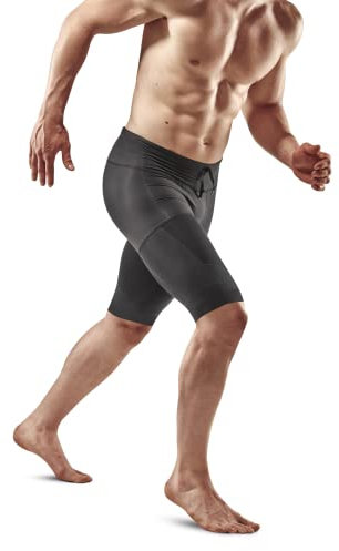 CEP M Compression Shorts Schwarz - Atmungsaktive ultraleichte Herren Laufshorts, Größe L - Farbe Black